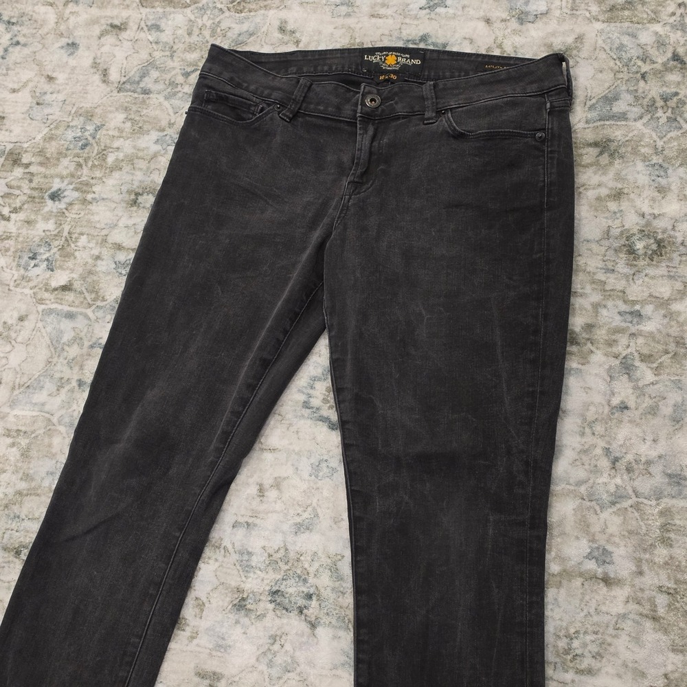 Lucky Brand Lolita Skinny Jeans Womens 10/30 Faded Black Mid Rise Denim Pants